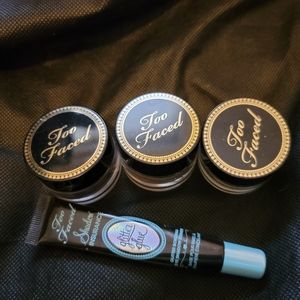 Lot 3 too faced glamour dust. Glampire, blue angel, and pink fire, glitter glue